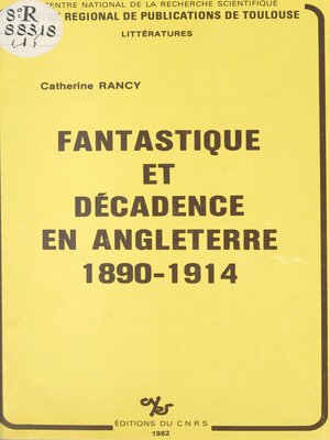 cover image of Fantastique et décadence en Angleterre